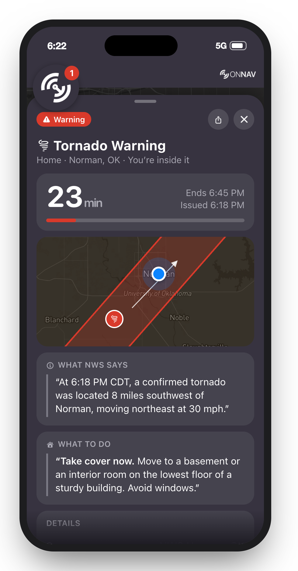 A warning